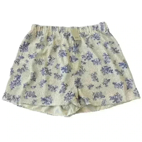 River Island Pants - River Island Sequin Shorts, Women's Size UK 14 / EU 40, Blue Tinker